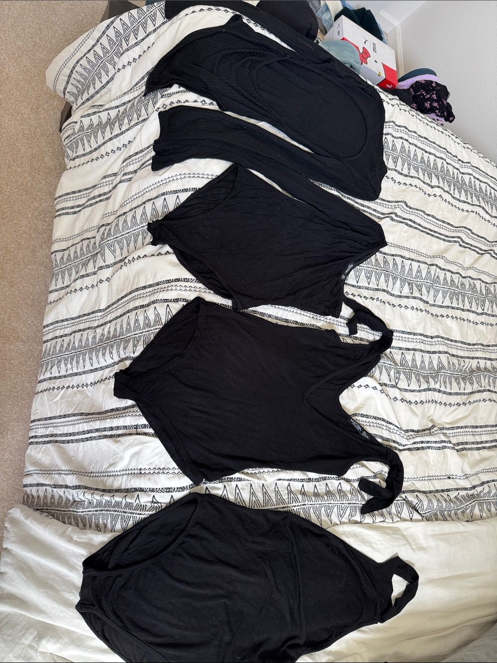 Nasty Gal Black Ribbed & Smooth Tank Bundle